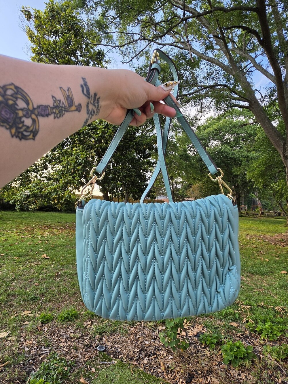 Kate Landry quilted crossbody